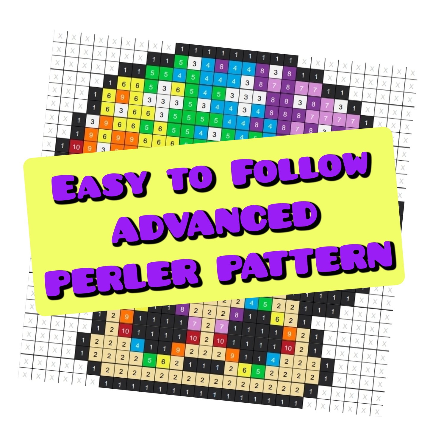 Trippy Mushroom Perler Pattern