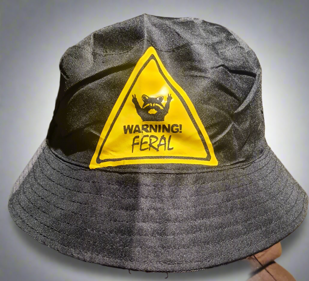 WARNING FERAL Bucket Hat