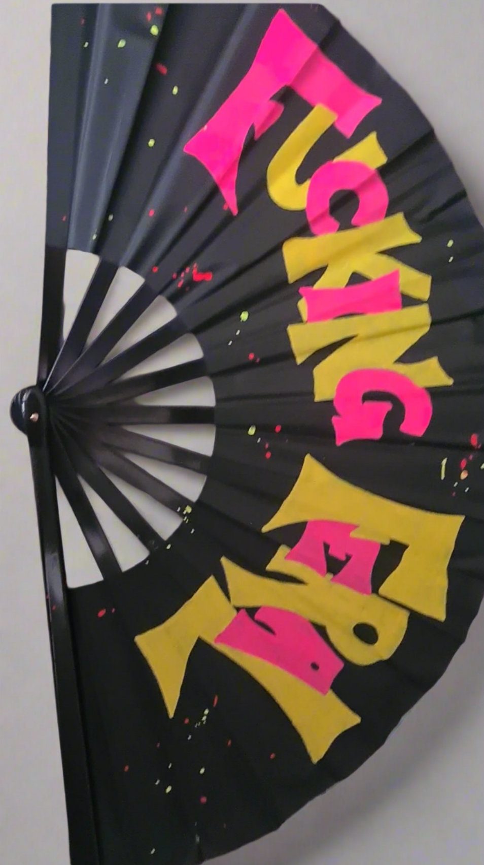 Fucking Feral Paint Splatter Fan