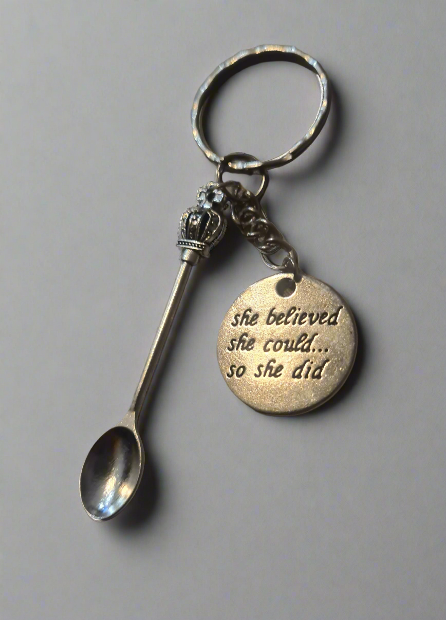 Silver Spoon Queen Keyring