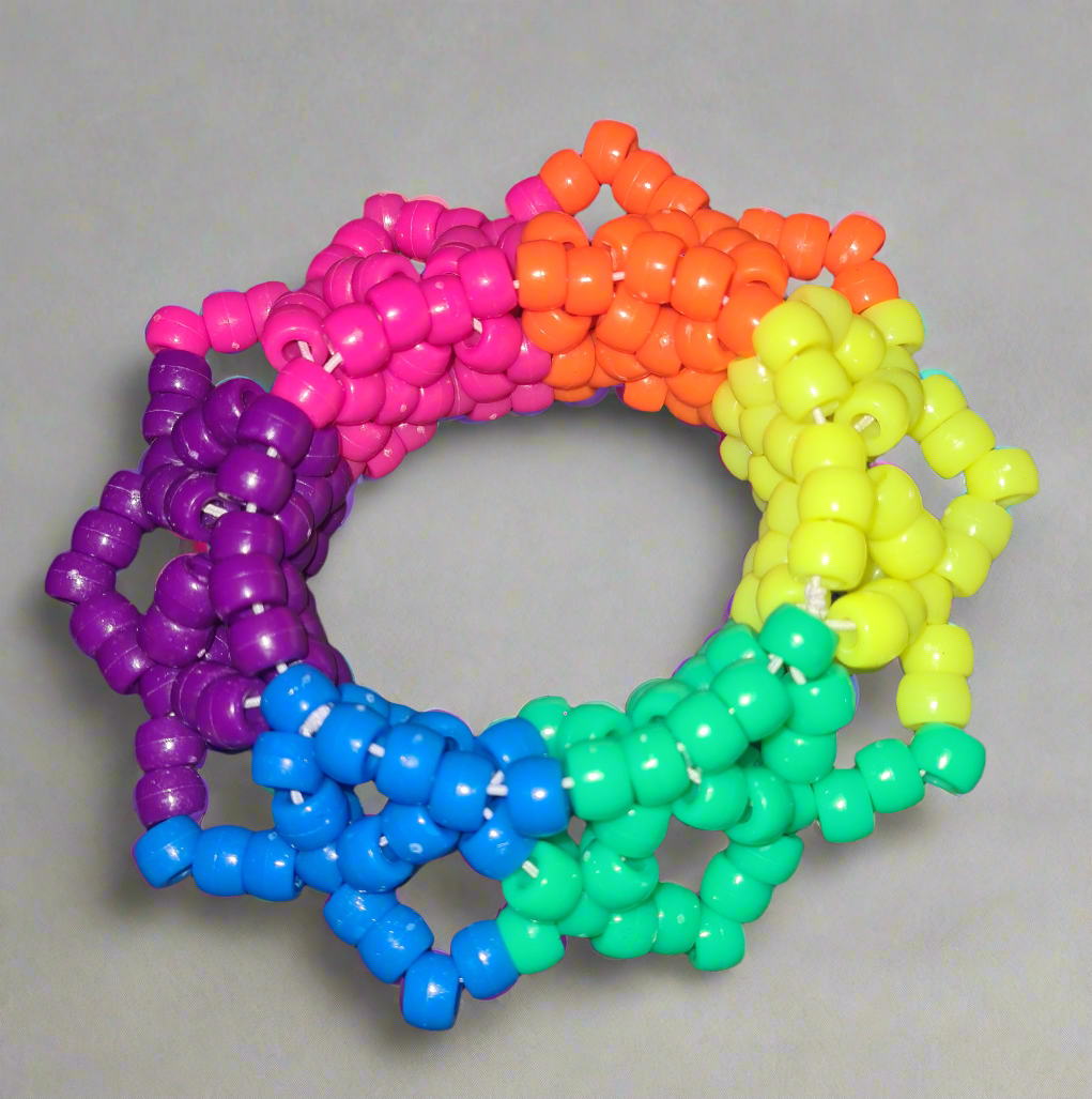 Rainbow Kandi Cuff