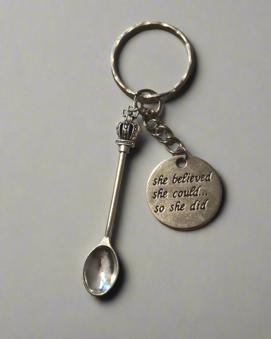 Silver Spoon Queen Keyring