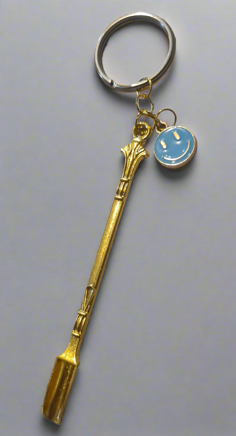 Gold Smiley Spoon Keyrings