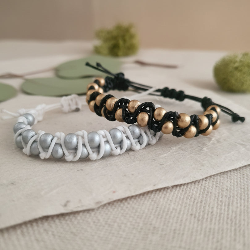Beaded ZigZag Macrame Bracelets