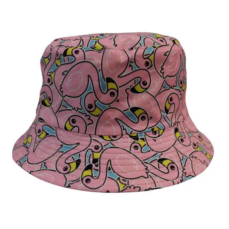 Pretty In Pink Flamingo Bucket Hat