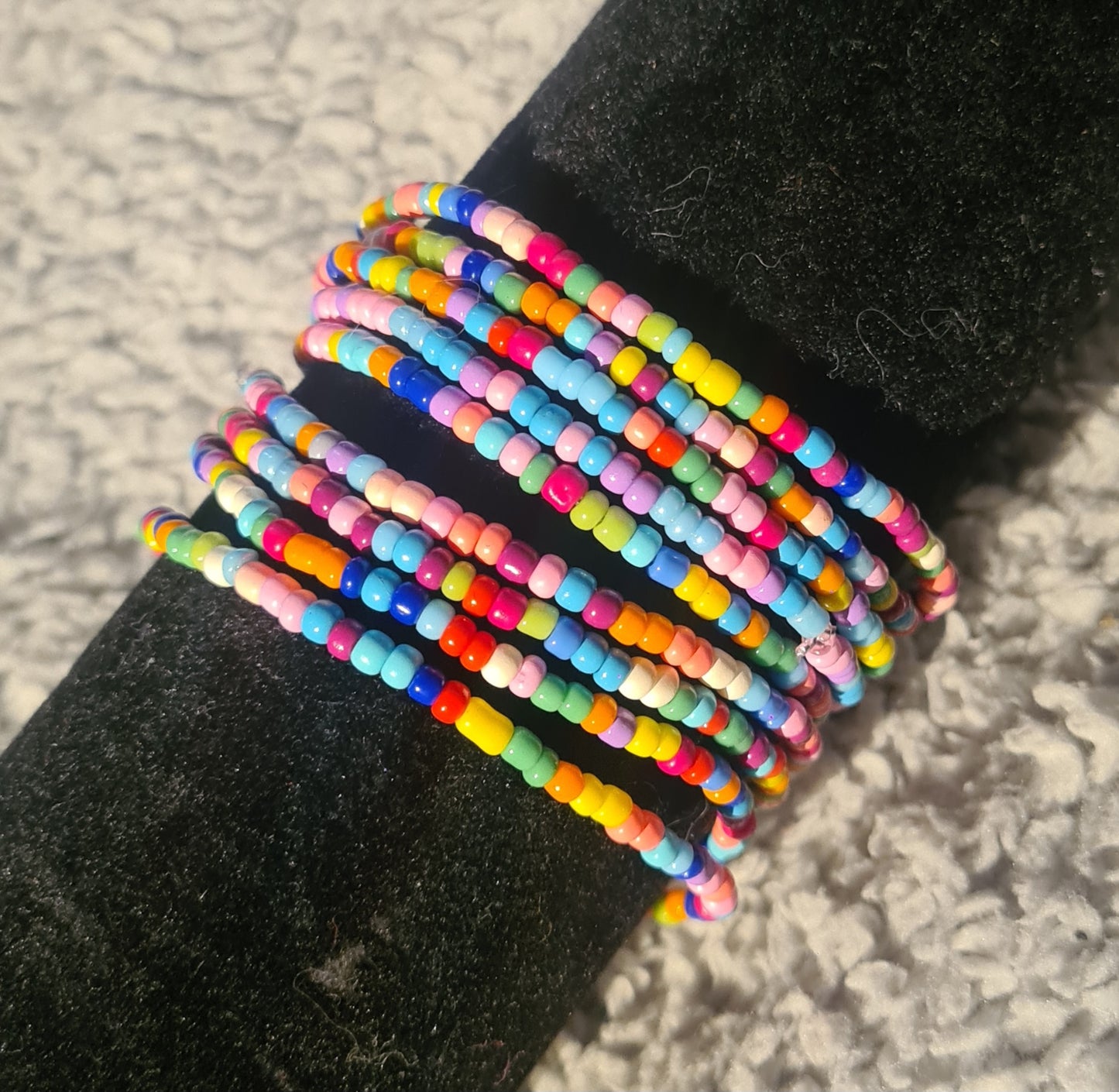 6PC Boho Style multicoloured blades bracelet set