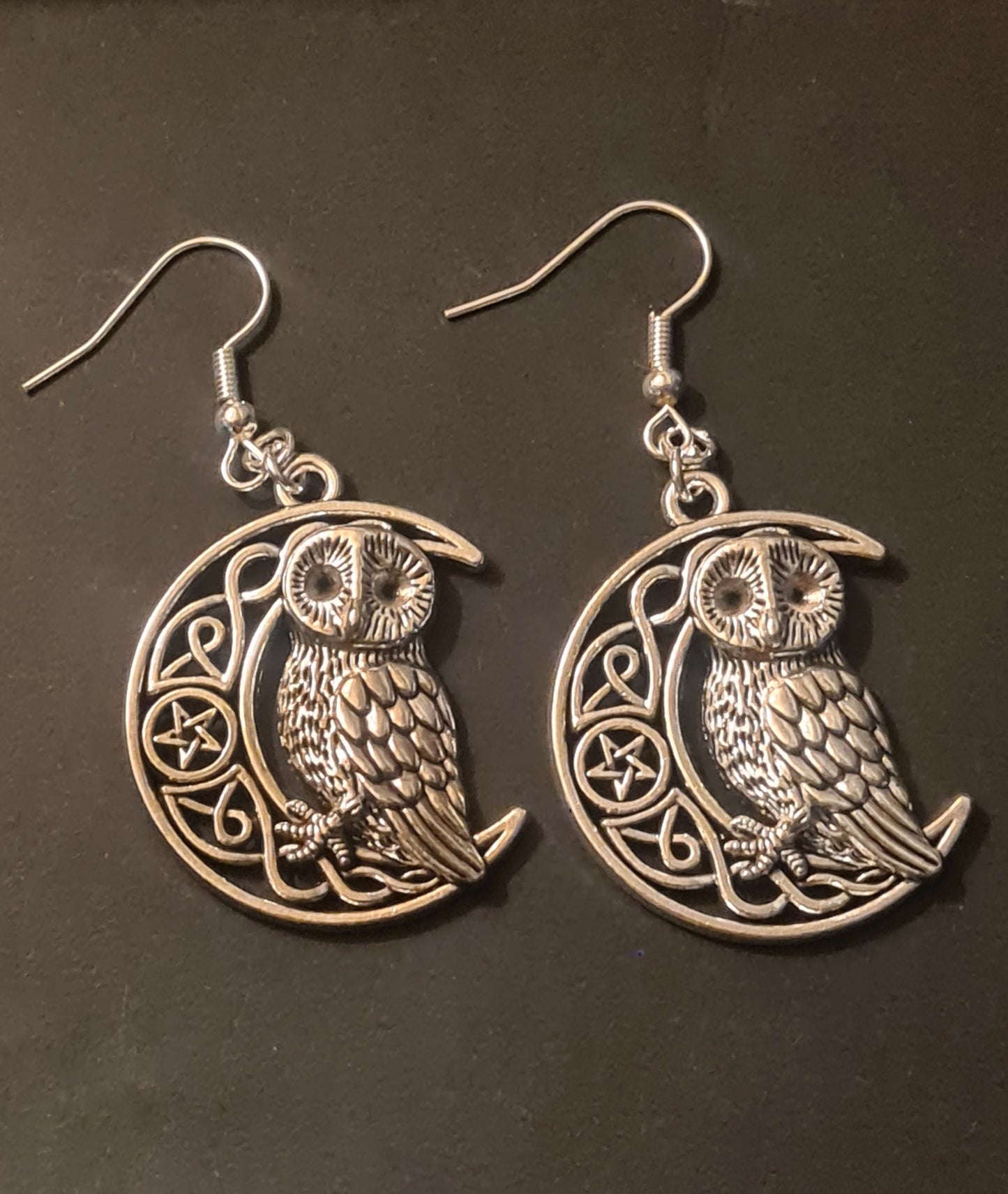 Owl & Moon Earrings