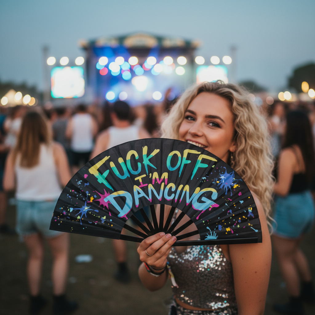 Rave and Festival Hand Fans collection image, fan as the main focus