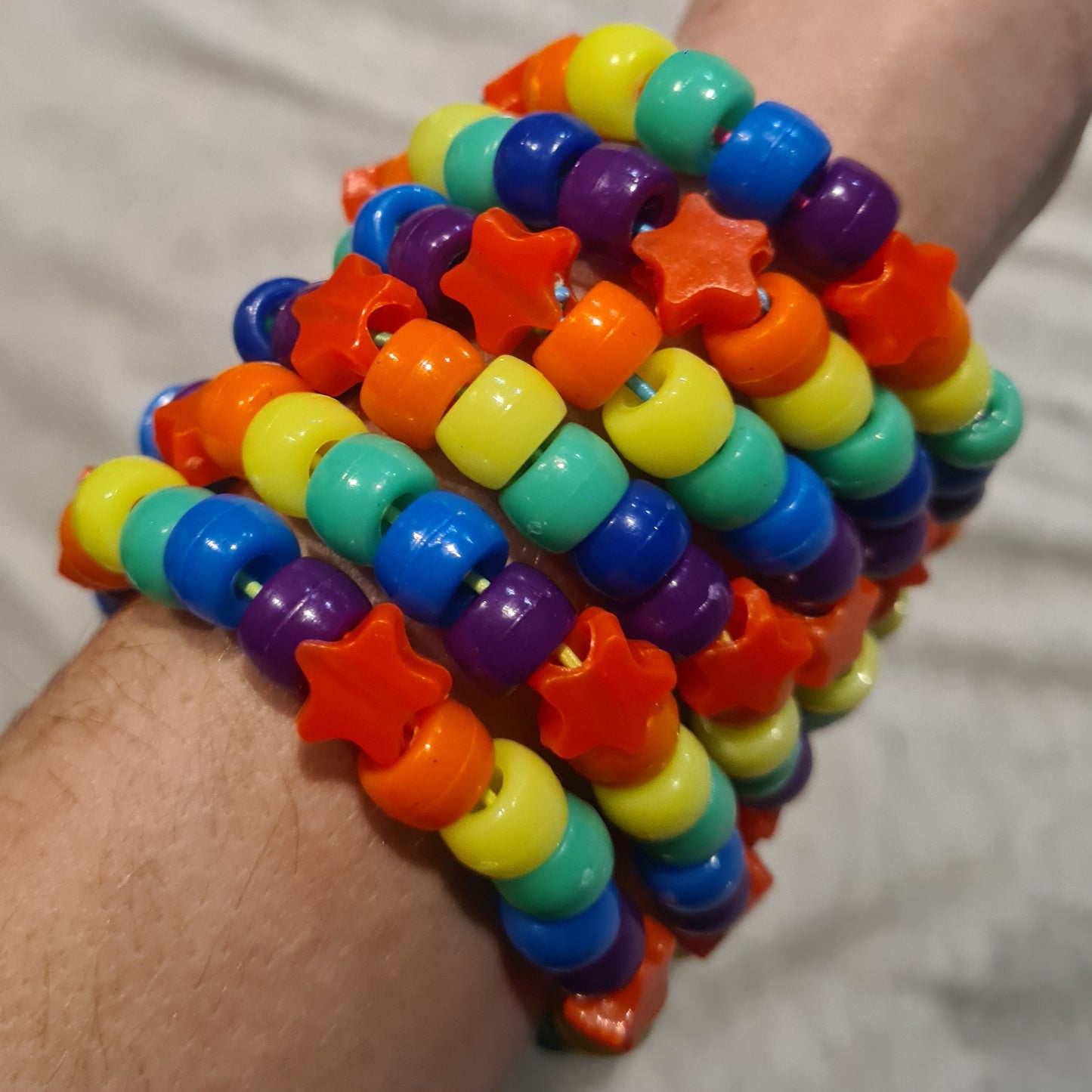 🌈 Rainbow Star Kandi Bracelets