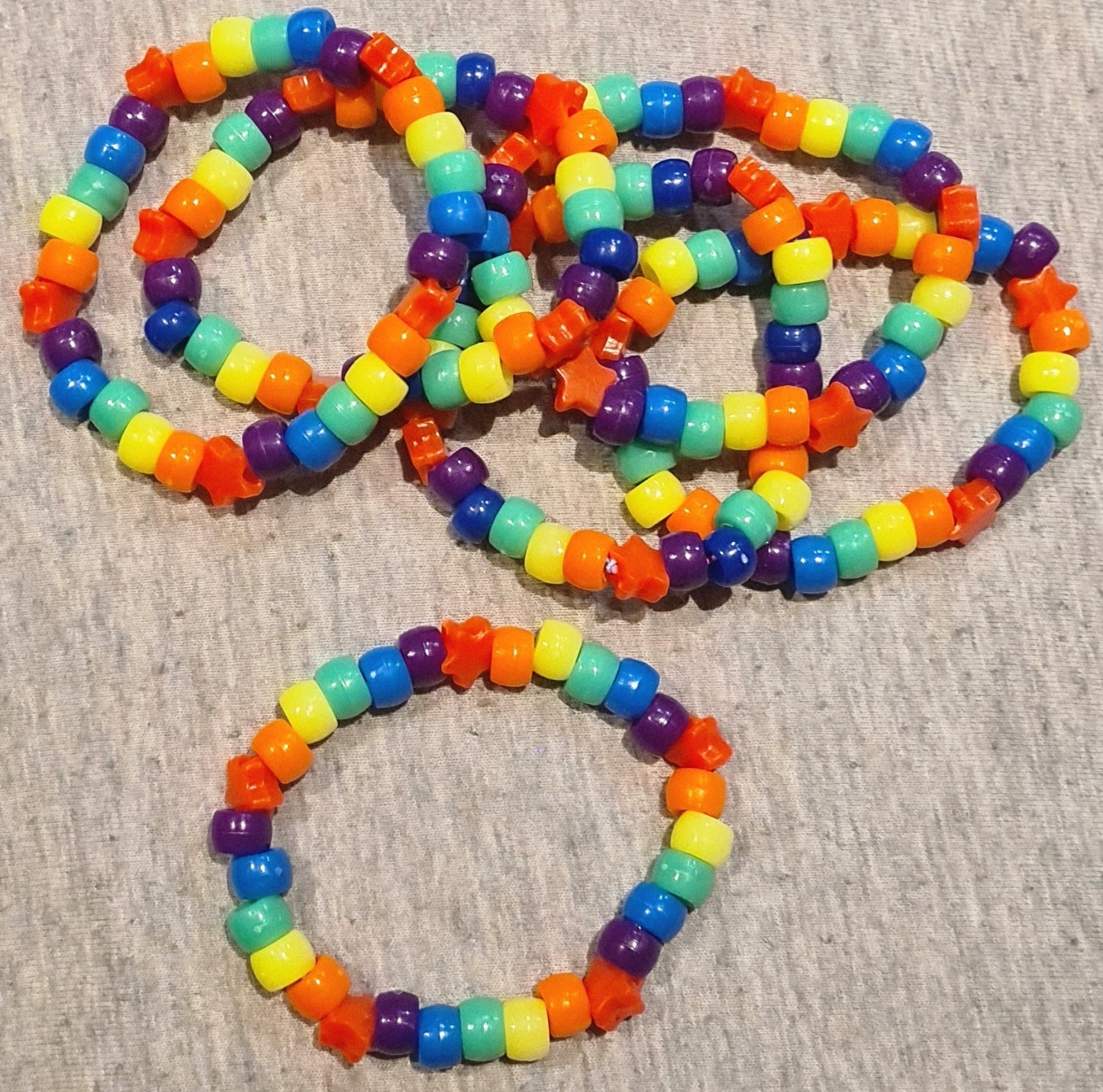 🌈 Rainbow Star Kandi Bracelets