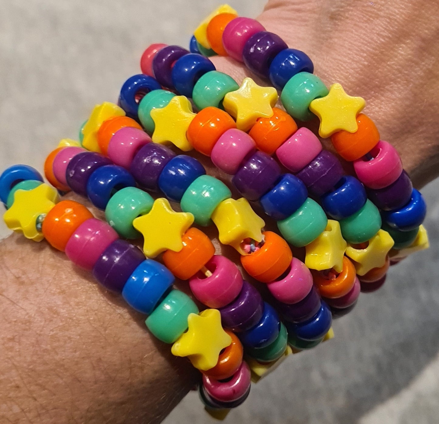 🌈 Rainbow Star Kandi Bracelets