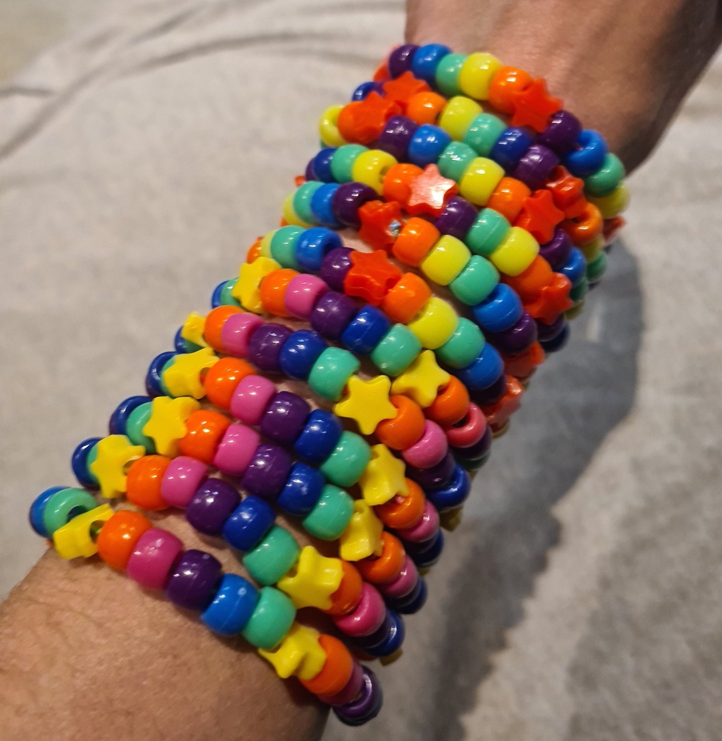 🌈 Rainbow Star Kandi Bracelets