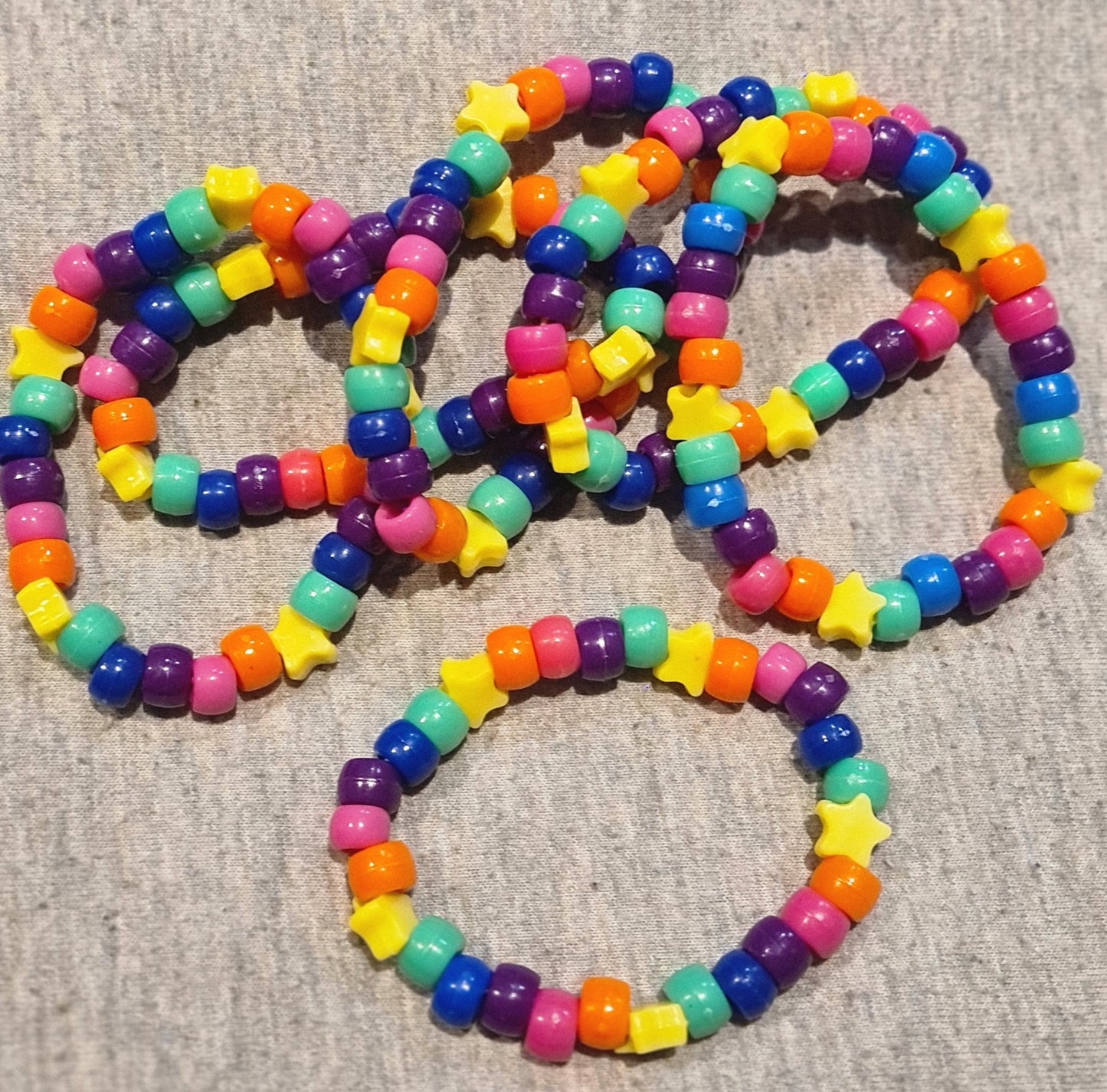 🌈 Rainbow Star Kandi Bracelets