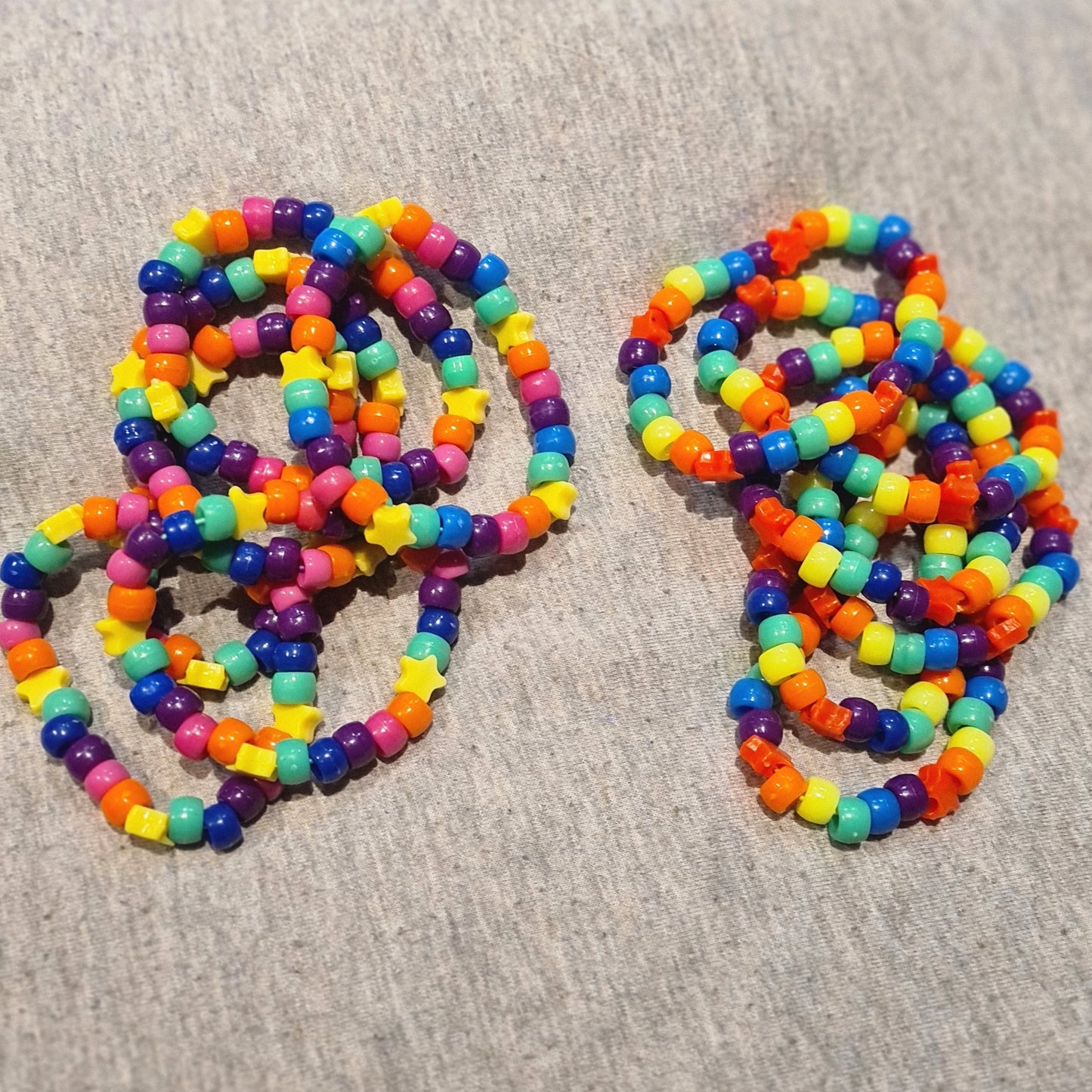 🌈 Rainbow Star Kandi Bracelets