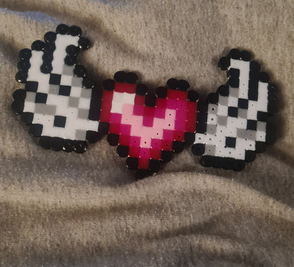 Angel Wings Heart Perler Pattern