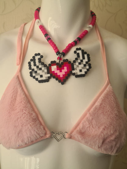 Angel Heart Kandi Necklace
