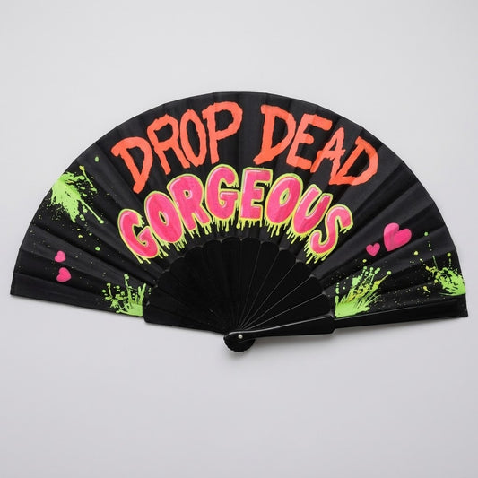 Drop Dead Gorgeous UV Reactive Rave Fan