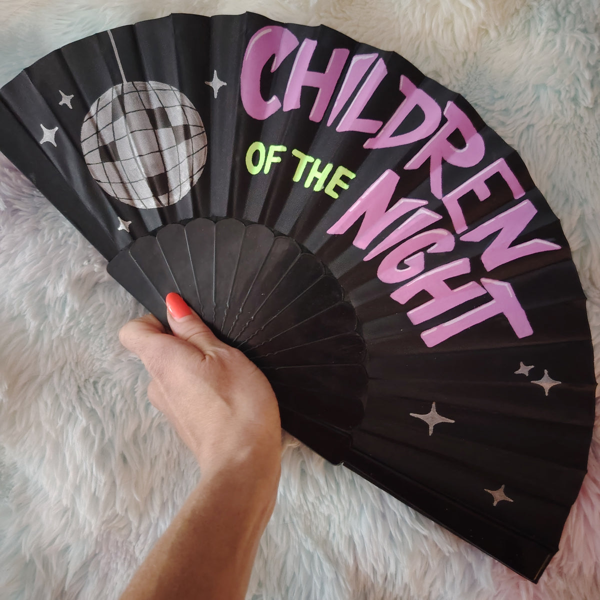 Children of the Night UV Reactive Rave Fan