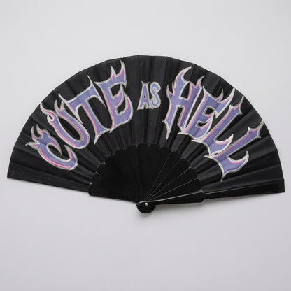 Cute As Hell UV Reactive Rave Fan