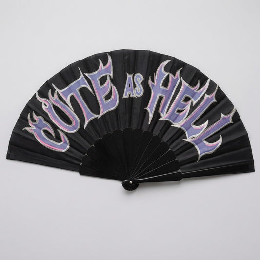 Cute As Hell UV Reactive Rave Fan