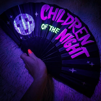 Children of the Night UV Reactive Rave Fan