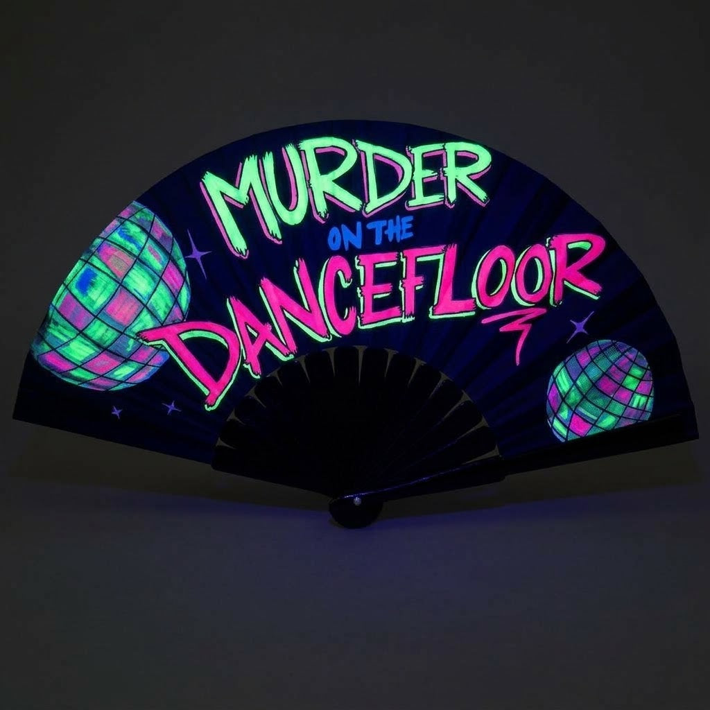 Murder on the Dancefloor UV Reactive Rave Fan