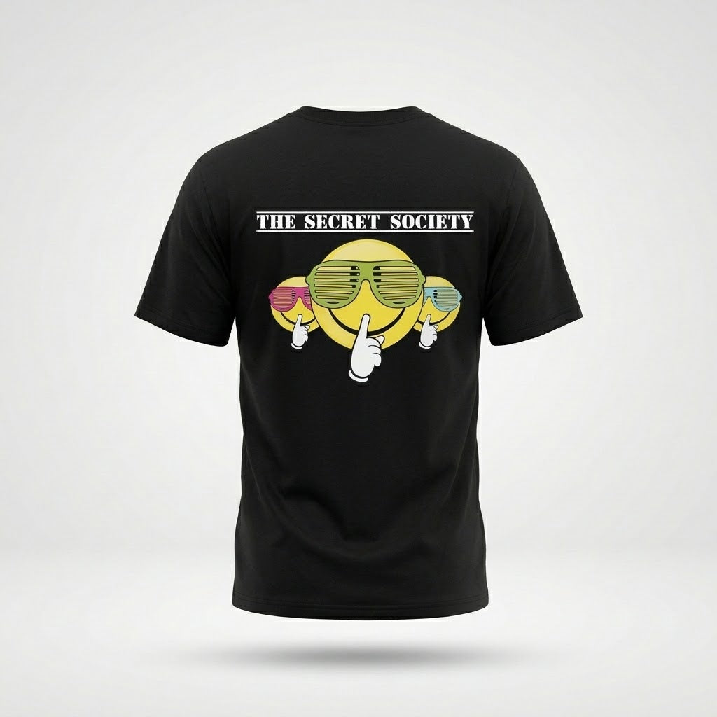 The Secret Society Black Rave T-Shirt – Standard Logo
