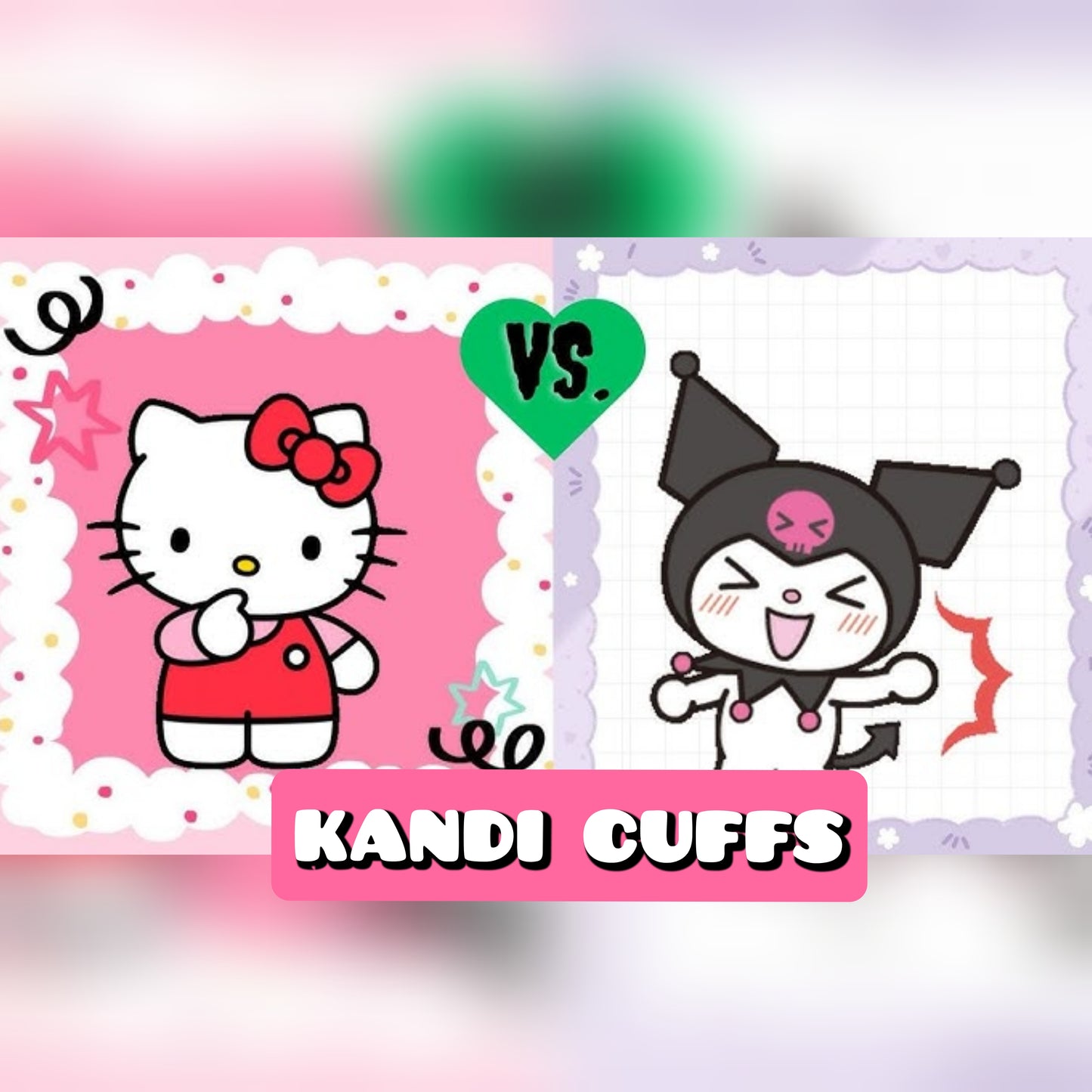 Hello Kitty / Kuromi Kandi Cuffs