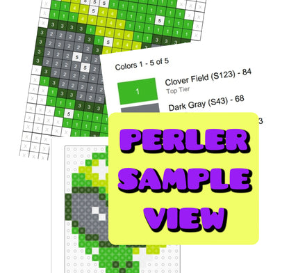 Large Alien Perler Patterns