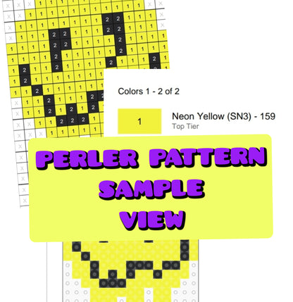Melted Smiley Face Perler Pattern