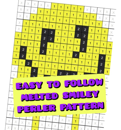 Melted Smiley Face Perler Pattern