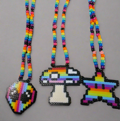 Rave Rainbow Kandi Necklaces