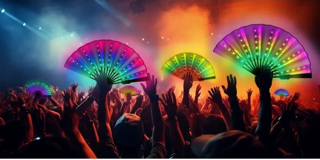 Rechargeable LED Rave Fan