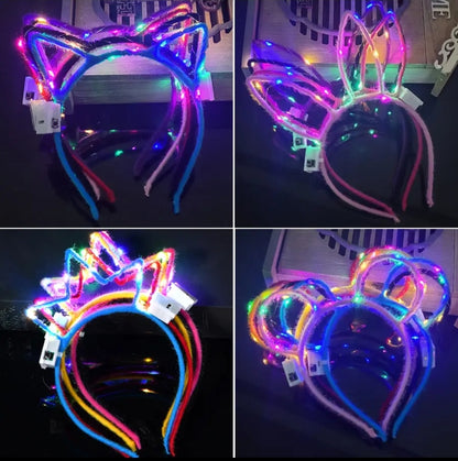 Glow Up Festival Bundle – Light Up Glasses, Headband & Glowsticks