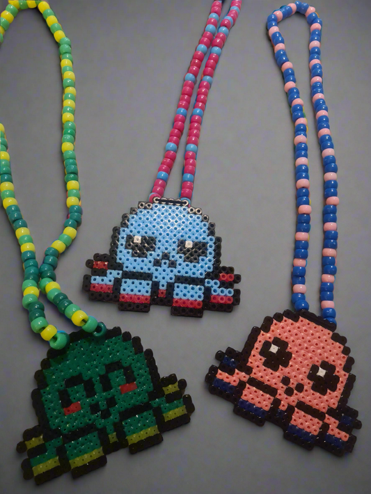 Octopus Kandi Perler Necklaces