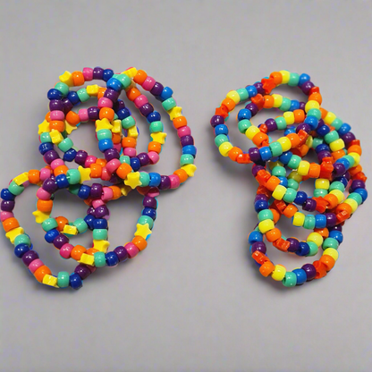 🌈 Rainbow Star Kandi Bracelets