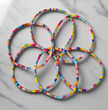 6PC Boho Style multicoloured bracelet set
