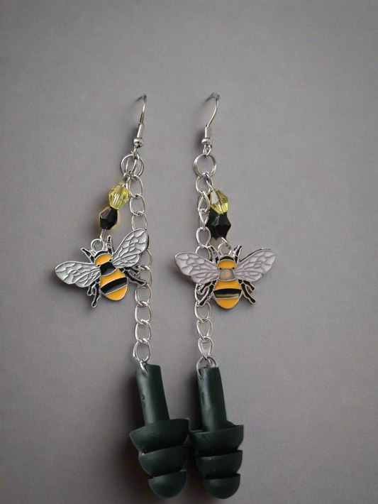 Bumblebee Earplug Earrings