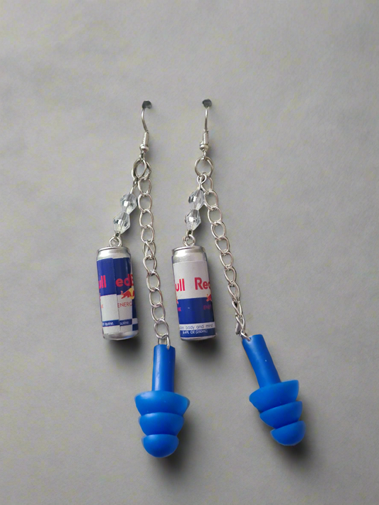 Redbull Earplug Earrings