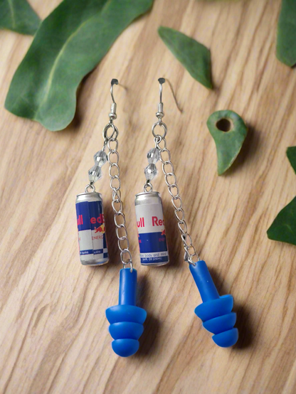 Redbull Earplug Earrings
