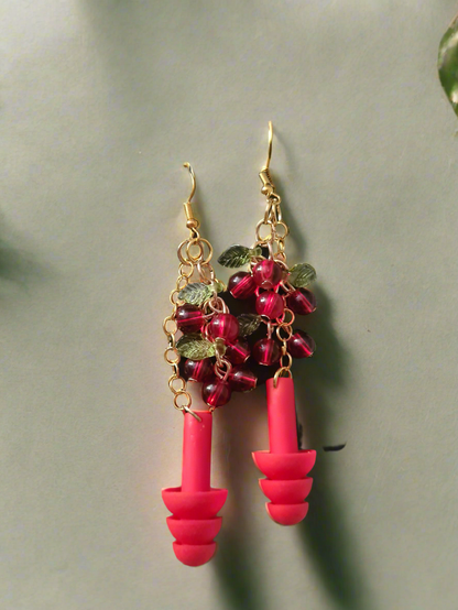 Cherries Earplug Earrings