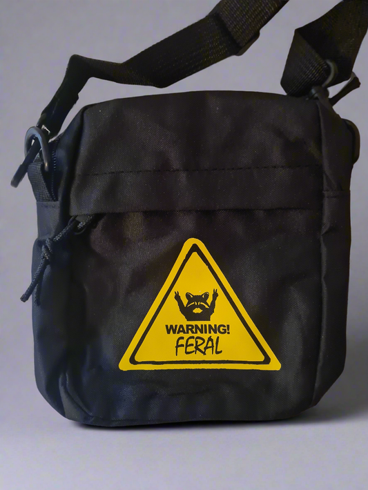 FERAL Warning Festival Crossbody Bag | Rave Bag | FestEssential Treasures