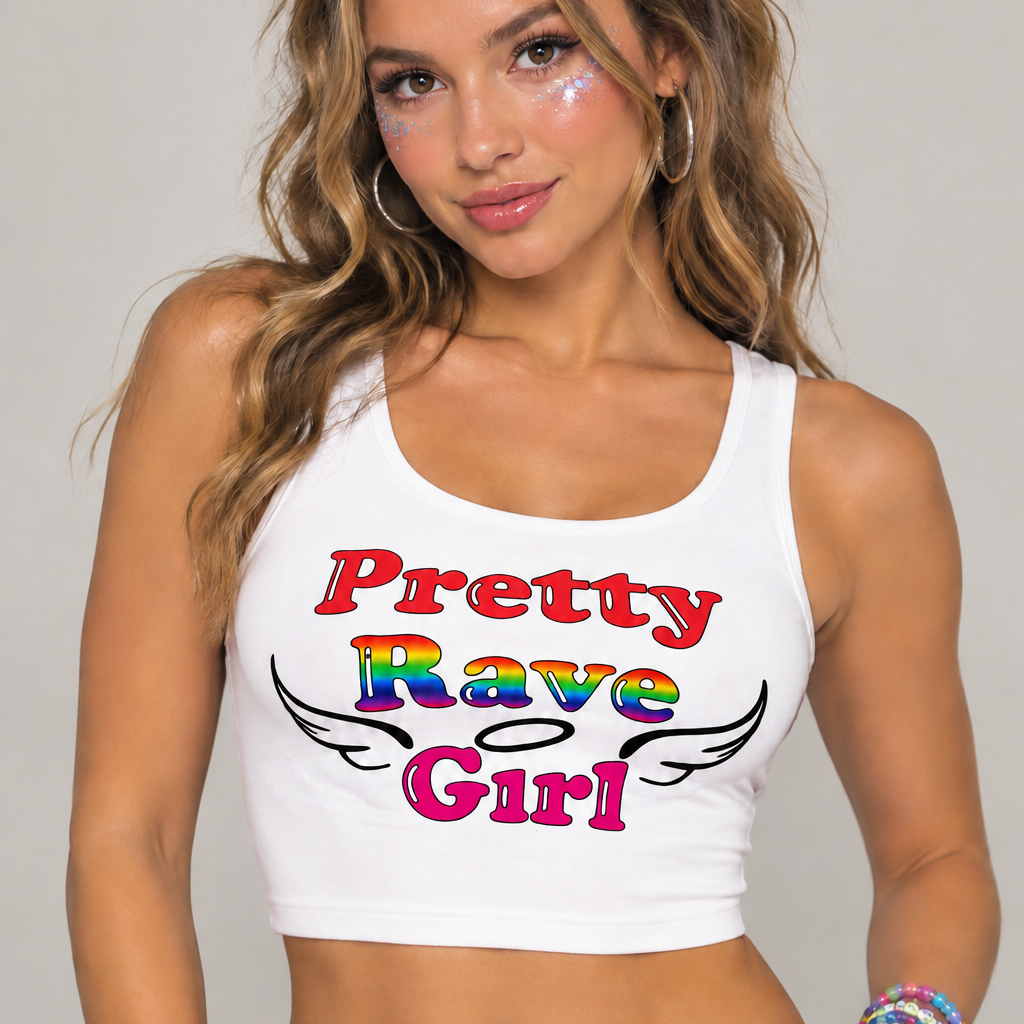 Pretty Rave Girl Cropped Top