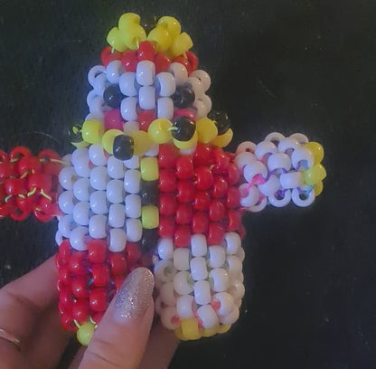 Kandi Clown Keychain & Necklace - Handmade 3D Festival Charm