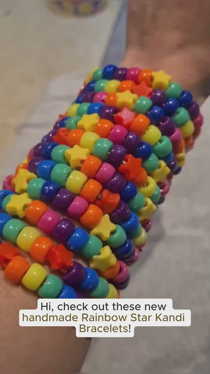🌈 Rainbow Star Kandi Bracelets