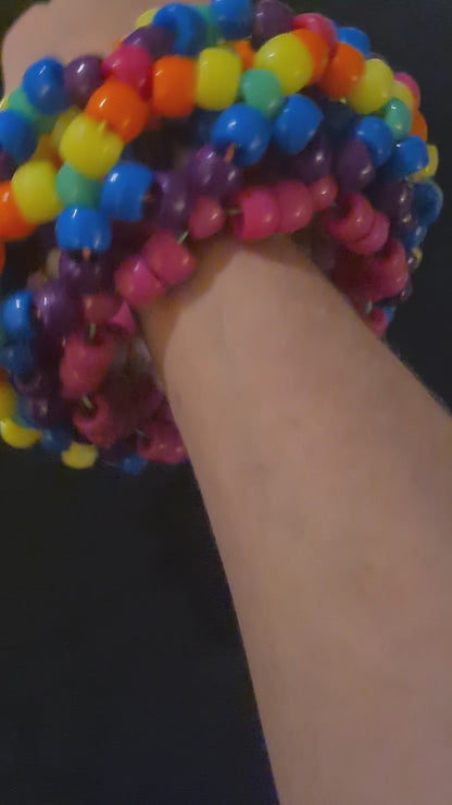 Topsy-Turvy Kandi Cuff - Custom Handmade Festival Rave Cuff
