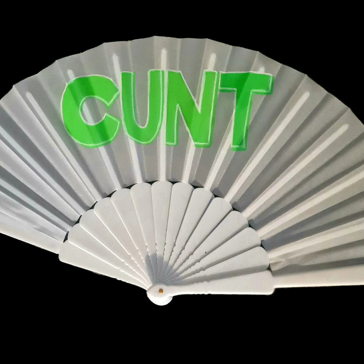 CUNT - White 3D Effect UV Rave Fan