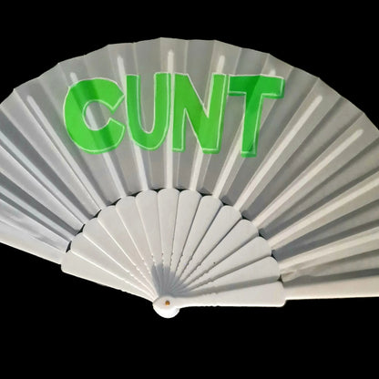 CUNT - White 3D Effect UV Rave Fan