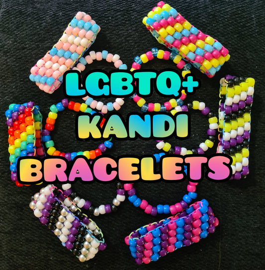 LGBTQ+ Pride Flag Kandi Bracelets - Handmade Festival Bracelets
