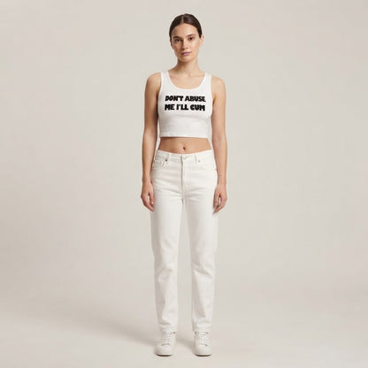 Don't Abuse Me Cropped Rave Top